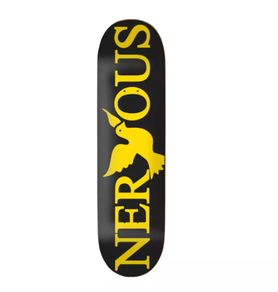 Nervous Brand New RRP50Eur Sp21 Classic Skateboard Deck - Black/Yellow - 8.0