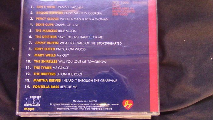 Rainy Night In Georgia CD (Ben E. King, The Drifters, Eddy Floyd, etc)