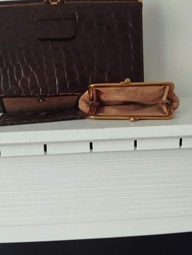 real crocodile leather vintage bag