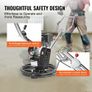 Power Trowel, 24" Walk-Behind Cement Trowel with Float Pan, 6HP Gas-Powered Smooth Concrete Surface Finisher Image 5