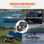 Hand Winch, 544.3 kg Pulling Capacity, Boat Trailer Winch Heavy Duty Rope Crank with 701 cm Polyester Strap and Two-Way Ratchet, Manual Operated Hand Crank Winch for Trailer, Boat or ATV Towing Image 3