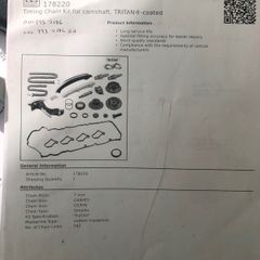 Timing chain complete kit to suit Mercedes W211 & W212