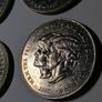 UK Crowns from mint roll. Image 3