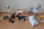 Antique cat and dog figurines  - including Beswick