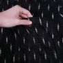 Sofie Schnoor Black Sheer Lightning Bolt Pattern Long Sleeve Midi Shirt Dress Size M Image 4