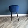 Woodies Clifton Navy Velvet Barstool Image 3