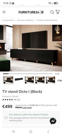Modern black TV Cabinet