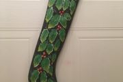 Handmade Wooden Christmas Stocking Decoration