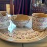 Nicholas Mosse REDUCED.  new lavender 4 piece set . Round platter , large mug , creamer and sugar bowl Image 3