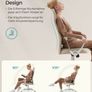 Upholstered Office Chair Height-Adjustable and Tiltable cappuccinobeige Image 2