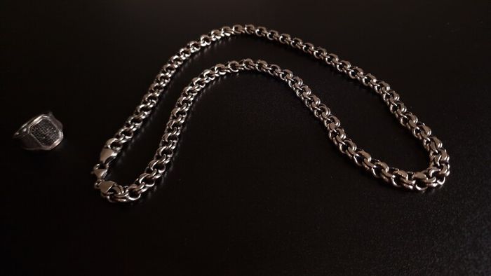 silver 925  handmade chain 60 cm