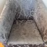 Grey Flower Patterned Armchair Image 6