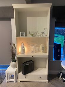 Tall bookcase with drawers