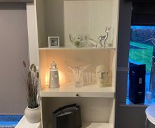 Tall bookcase with drawers