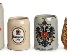 vintage collection of 5 beer steins
