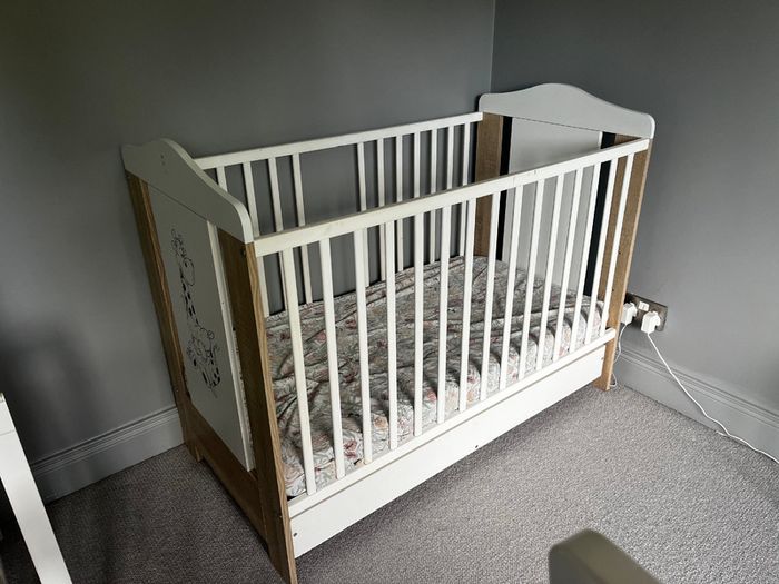 2 Cots, 1 white 1 grey - Free