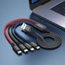 Hoco X76 Super 4-in-1 iP+2 Type-C+Micro Charging Cable Image 3