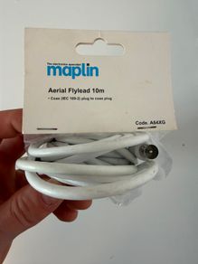 TV Aerial Flylead  Coaxial Cable  Plug to Plug