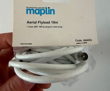 TV Aerial Flylead  Coaxial Cable  Plug to Plug