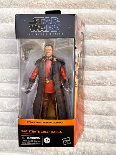 Hasbro Star Wars the Black Series Mandalorian Magistrate Greef Karga Damaged Box Please see photos