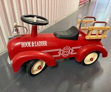 Fabulous kids red metal Speedster Firetruck Ride-On