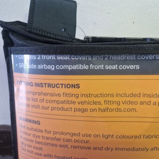 Uniserval Front Car Seat Covers - Halfords