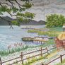 Hand Made Cross Stitch Embroidy - Classic Farm Scene Image 2