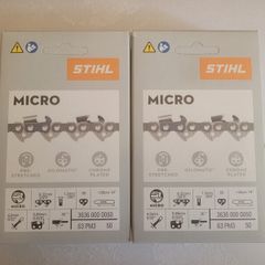 STIHL Chainsaw Chain 14 Picco Micro 3 (63 PM3 50) 3/8 P 1.3mm .050 50DL 2 Pack