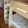 Orion Bunk Bed with Oak Effect, Shelves & Storage Drawer Image 3