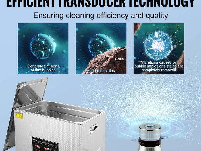 30L Professional Ultrasonic Cleaner with Digital Timer & Heater Ultra Sonic Jewelry Cleaner, Stainless Steel Heated Cleaning Machine for Glasses Watch Rings Small Parts Circuit Board