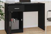 Desk with Drawer &amp; Cabinet Black