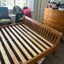 Super King Sized Bed and 2x bedside lockers (Oak) Image 4