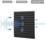 FREE EXPRESS SHIPPING 24 Pack Sound Proofing Panels with Stickers Sound Absorbing Panels High Density Acoustic Foam Panels Wedges Tiles For Recording Studios/Offices Image 6