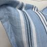 New 52cm x 52cm Oxford style Cambridge blue, French navy and white outdoor cushion Image 2
