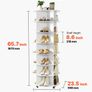 7 Tiers Rotating Shoe Rack Tower with Wheels, Movable 360 Image 3