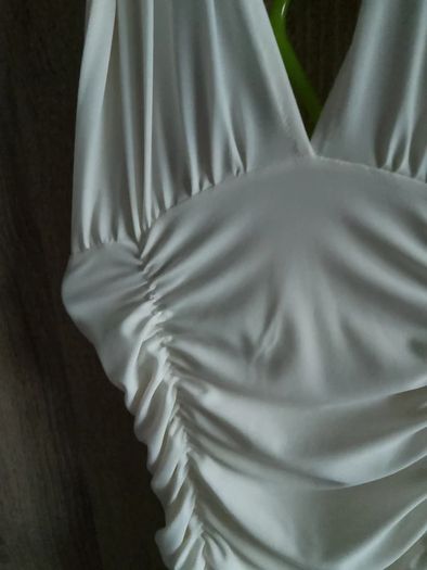 Cream halter dress tunic size small