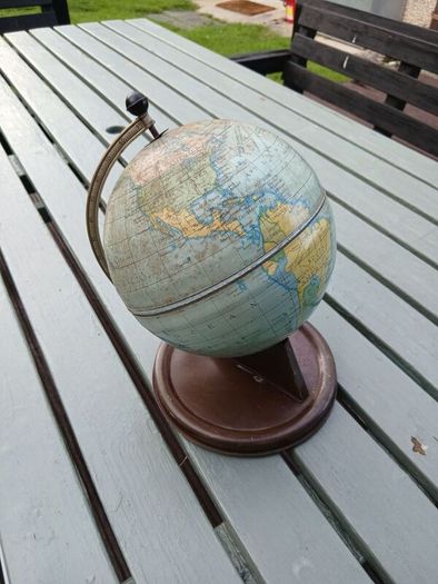 Chad Valley mid century tinplate globe