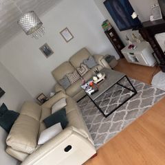 3 piece cream genuine leather reclining sofa suite