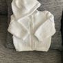Handknit cardigan and hat 3 to 6 mths Image 2