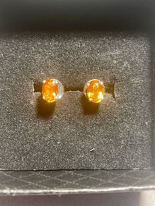 sterling silver citrine earrings