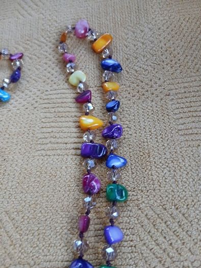 Murano Multicolour Beads. Multicoloured. 22" length.