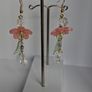Cherry Blossom Beaded Tassel Earrings Image 3