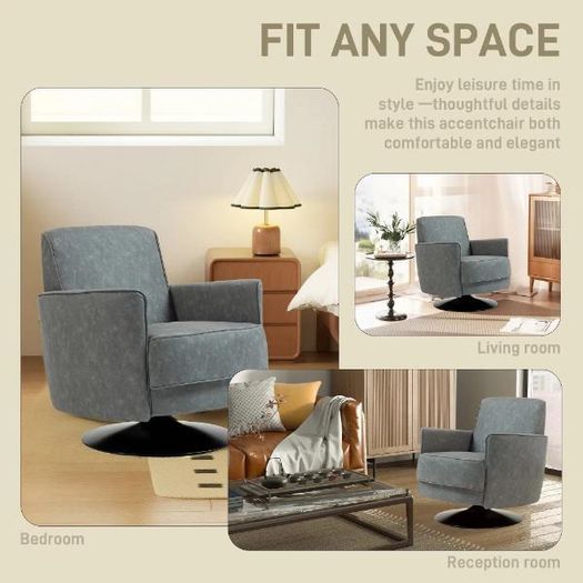 Upholstered Swivel Accent Chair