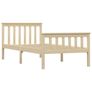 Bed Frame without Mattress Natural Solid Pinewood 100x200 cmBed Frame without Mattress Natural Solid Pinewood 100x200 cm Image 2