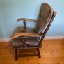 Classic Vintage Upholstered Armchair with Solid Wood Frame | Excellent Condition Image 3