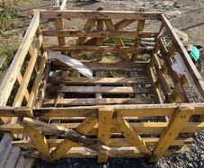 two wooden crates