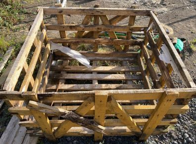 two wooden crates