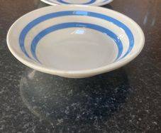 Carrigaline blue & white stripped table ware