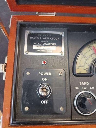 Spirit of St. Louis Aviator Alarm Clock Radio Flight Case S.O.S.L. Collection