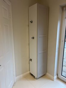 Shaker style METOD IKEA Pantry Style Storage with Chrome Handle